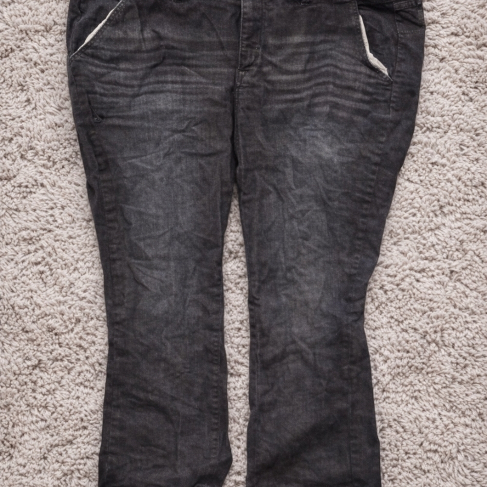 Torrid Dark Rinse Boot Cut Jeans with Subtle Fading, Vintage Stretch